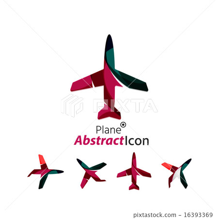 Abstract geometric business corporate emblem - airplane Abstract geometric business corporate emblem - airplane 16393369