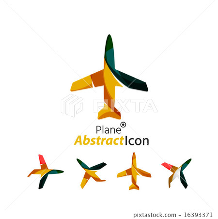 Abstract geometric business corporate emblem - airplane Abstract geometric business corporate emblem - airplane 16393371