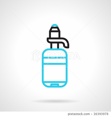 Bottle with pump line vector icon 16393978