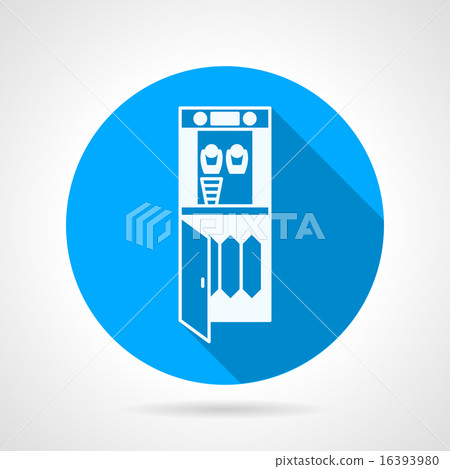 Round vector icon for white water purifier 16393980