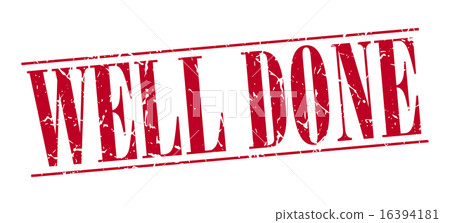 well done red grunge vintage stamp well done red grunge vintage stamp 16394181