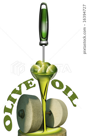 Old Stone Oil Mill with Green Olives 16394727