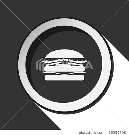 black icon - hamburger and stylized shadow 16394808