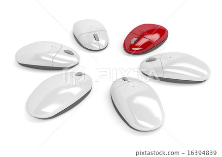 Red computer mouse 16394839