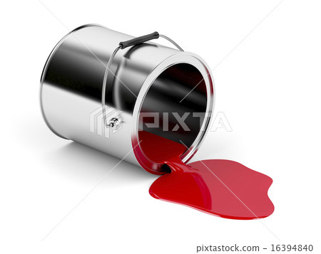 Red spilled paint 16394840