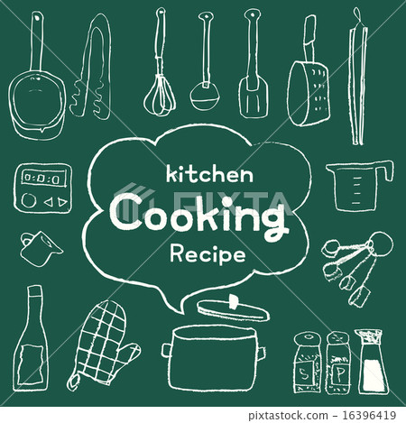 像粉筆劃的17種廚房工具 16396419