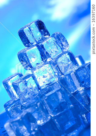Blue and shiny ice cubes Blue and shiny ice cubes 16397160