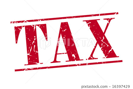 tax red grunge vintage stamp  16397429