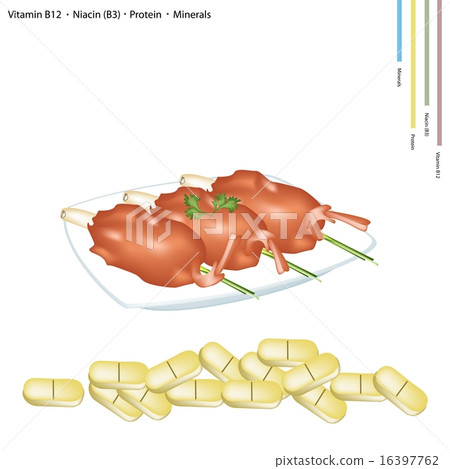 Fried Shrimp with Vitamin B12, B13 and Protein 16397762