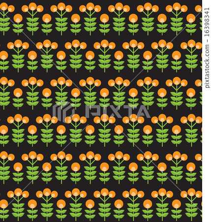 Paper Trendy Flat Flower Seamless Pattern Vector Illustration 16398341