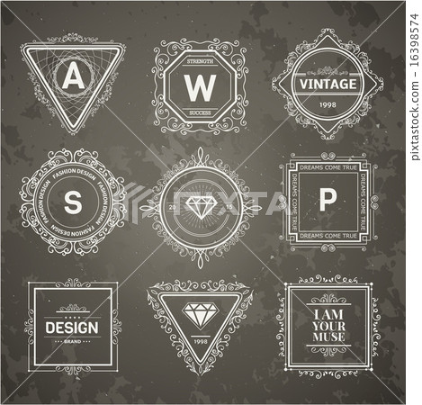 Monogram  luxury logo template 16398574