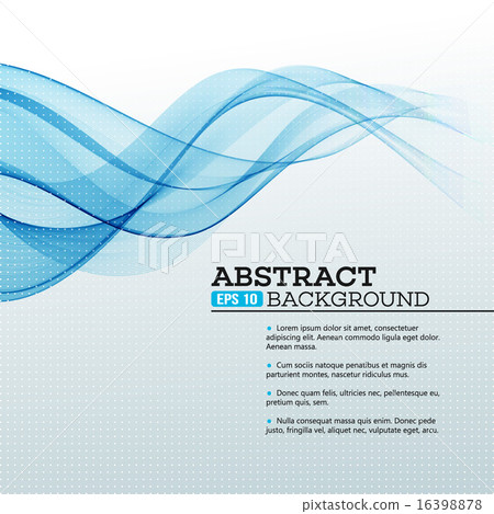 Blue Abstract waves background. Vector illustration 16398878