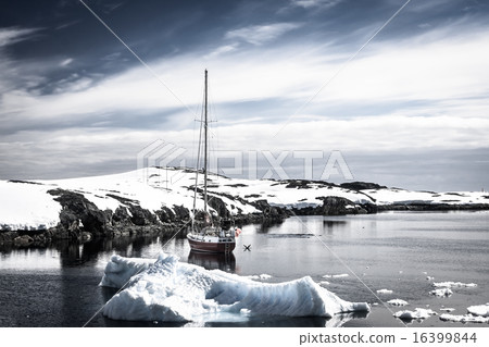 yacht in Antarctica 16399844