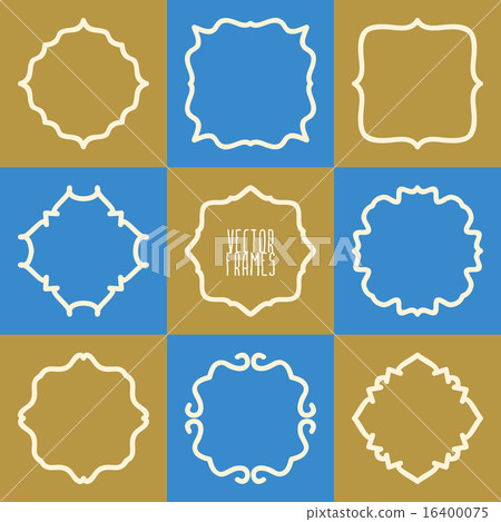 Set of abstract hipster logo badges frames Set of abstract hipster logo badges frames 16400075