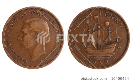 antique coin of great britain 1918 year 16400434