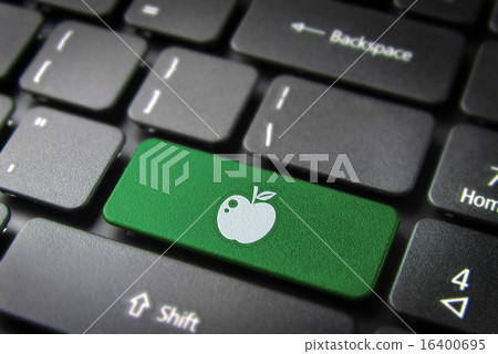 Green Apple keyboard key, Love background Green Apple keyboard key, Love background 16400695