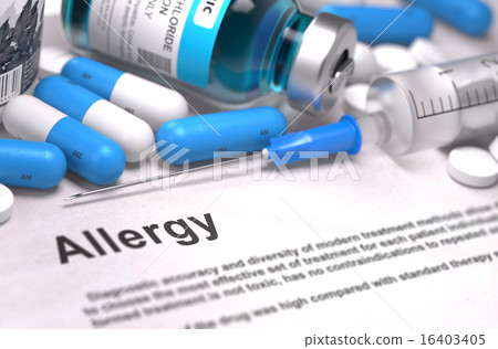 Diagnosis - Allergy. Medical Concept. 3D Render. 16403405