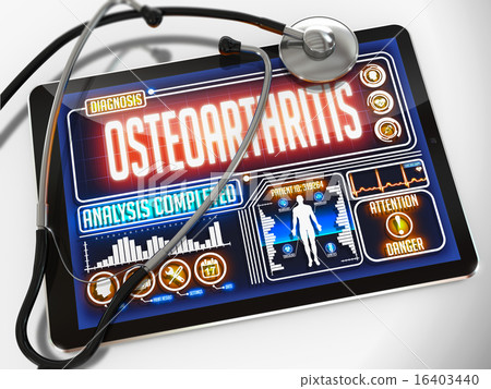 Osteoarthritis on the Display of Medical Tablet. 16403440