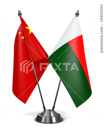 China and Madagascar - Miniature Flags. China and Madagascar - Miniature Flags. 16403505