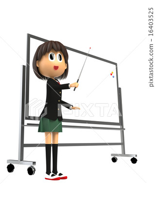 女學生的3D-CG用白板解釋 16403525