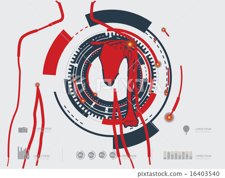 vector illustration of the shoulder pain 16403540