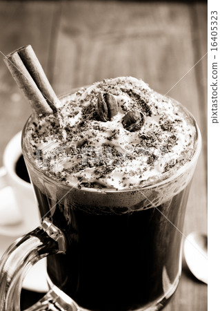 cup of coffee on wood cup of coffee on wood 16405323