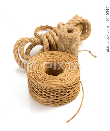 roll of twine cord and thread on white 16405464