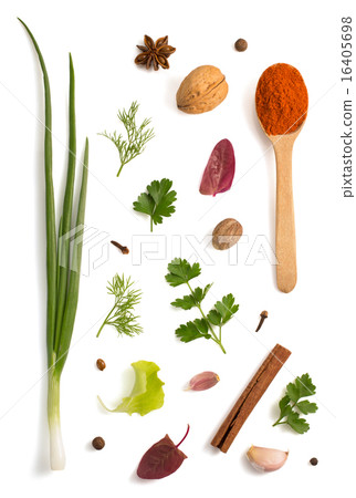 herbs and spices isolated on white herbs and spices isolated on white 16405698