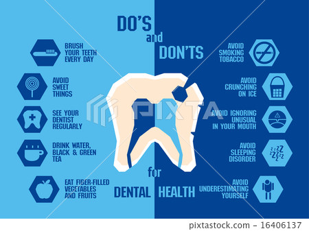 Info graphic for dental health , blue tone 16406137