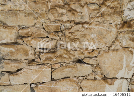 Aged shell rock Stone wall texture or background Aged shell rock Stone wall texture or background 16406511