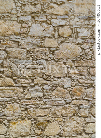 Ancient coquina Stone wall texture or background 16406513