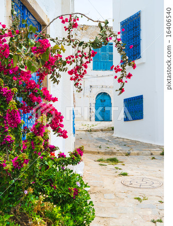 Street of Sidi bou Said in Tunisia 16406540