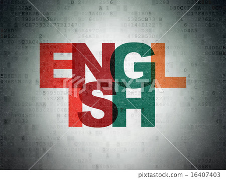 Education concept: English on Digital Paper background 16407403
