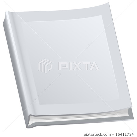 White closed book in paperback 16411754