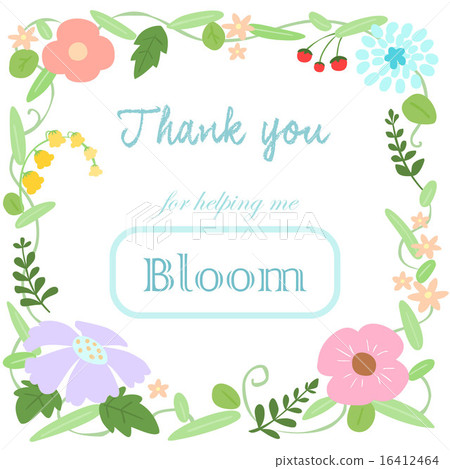 flower bloomThank you card vector 16412464