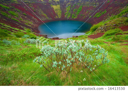 Kerid is crater lake located on South of Iceland. Kerid is crater lake located on South of Iceland. 16413530