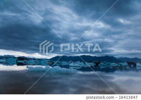 Lake iceland, bright colorful vivid theme Lake iceland, bright colorful vivid theme 16413847