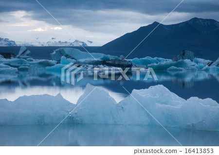 Lake iceland, bright colorful vivid theme Lake iceland, bright colorful vivid theme 16413853