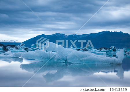 Lake iceland, bright colorful vivid theme Lake iceland, bright colorful vivid theme 16413859
