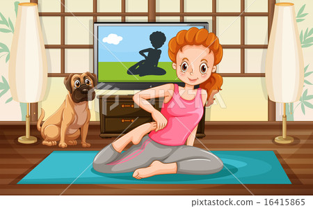 Girl and yoga Girl and yoga 16415865