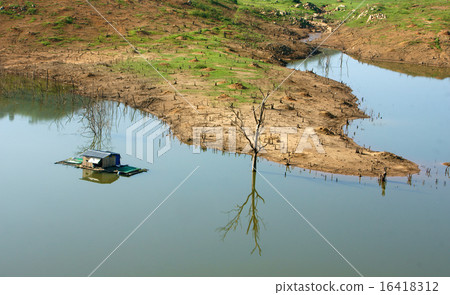 Harmony landscape, floating house ,dry tree Harmony landscape, floating house ,dry tree 16418312