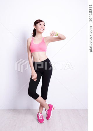 Sport Woman with health figure Sport Woman with health figure 16418851