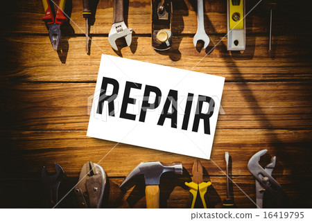 Repair against desk with tools Repair against desk with tools 16419795