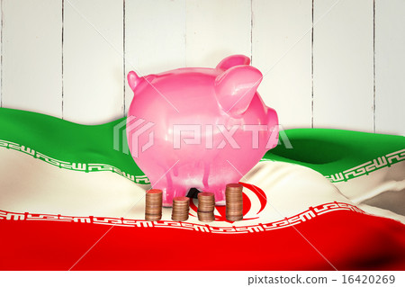 Composite image of coins and piggy bank Composite image of coins and piggy bank 16420269