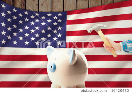 Composite image of hand holding hammer Composite image of hand holding hammer 16420480