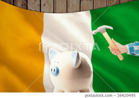 Composite image of hand holding hammer Composite image of hand holding hammer 16420495