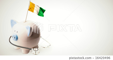 Composite image of ivory coast national flag on flagpole Composite image of ivory coast national flag on flagpole 16420496