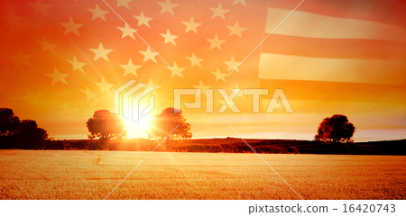 Composite image of united states of america flag 16420743