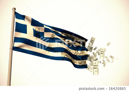 Composite image of falling dollars 16420865