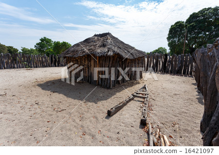 traditional african village with houses traditional african village with houses 16421097